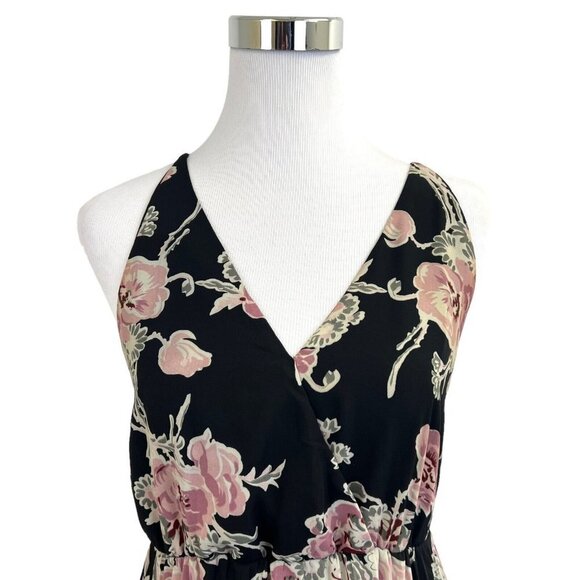 LEITH Floral Print V-Neck Pleated Midi Dress - Picture 5 of 10